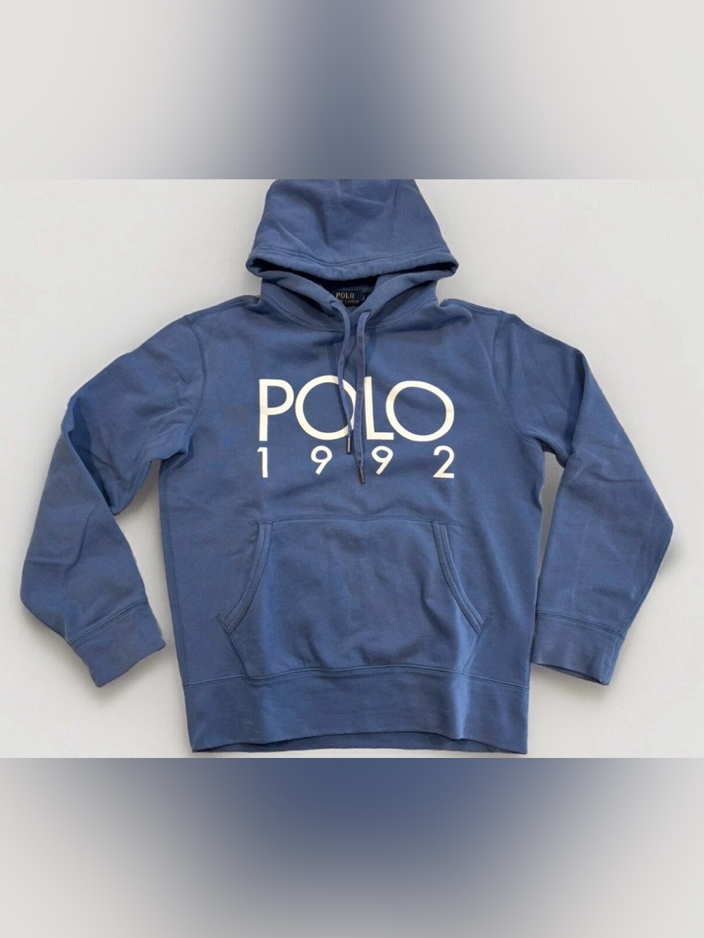 Polo Ralph Lauren Men's Blue Hoodie Sweatshirt Slate Blue Size Small Classic